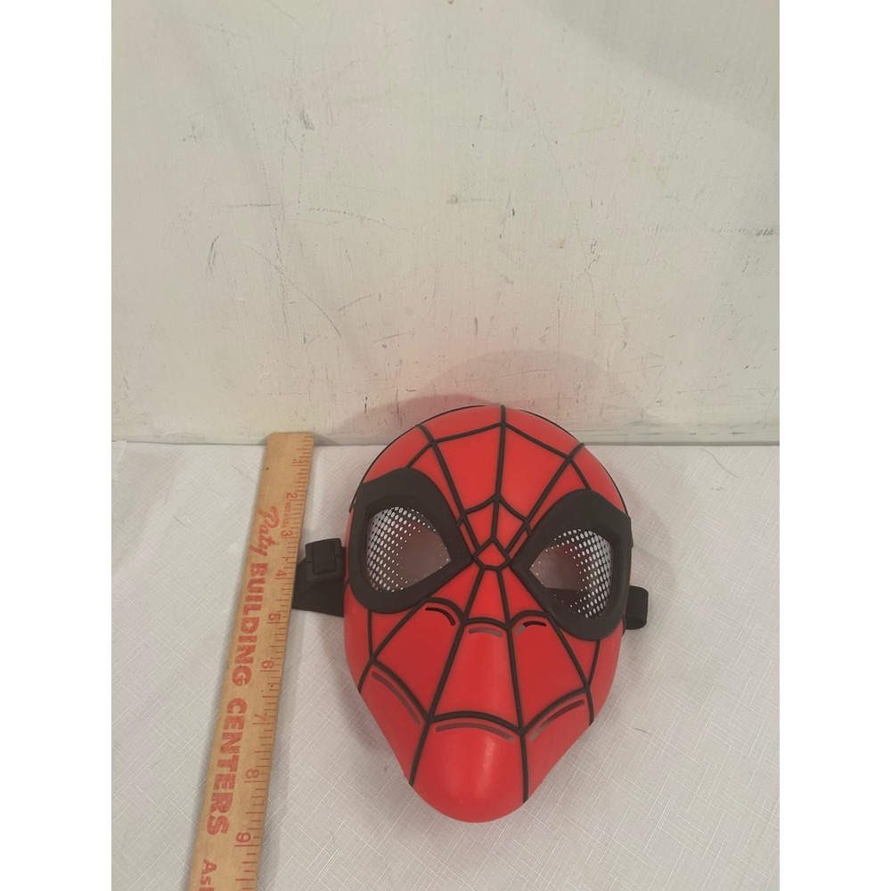 Marvel Spider-Man Mask O/S Red Black Webbed Superhero Costume Accessory Kids - Picture 5 of 5
